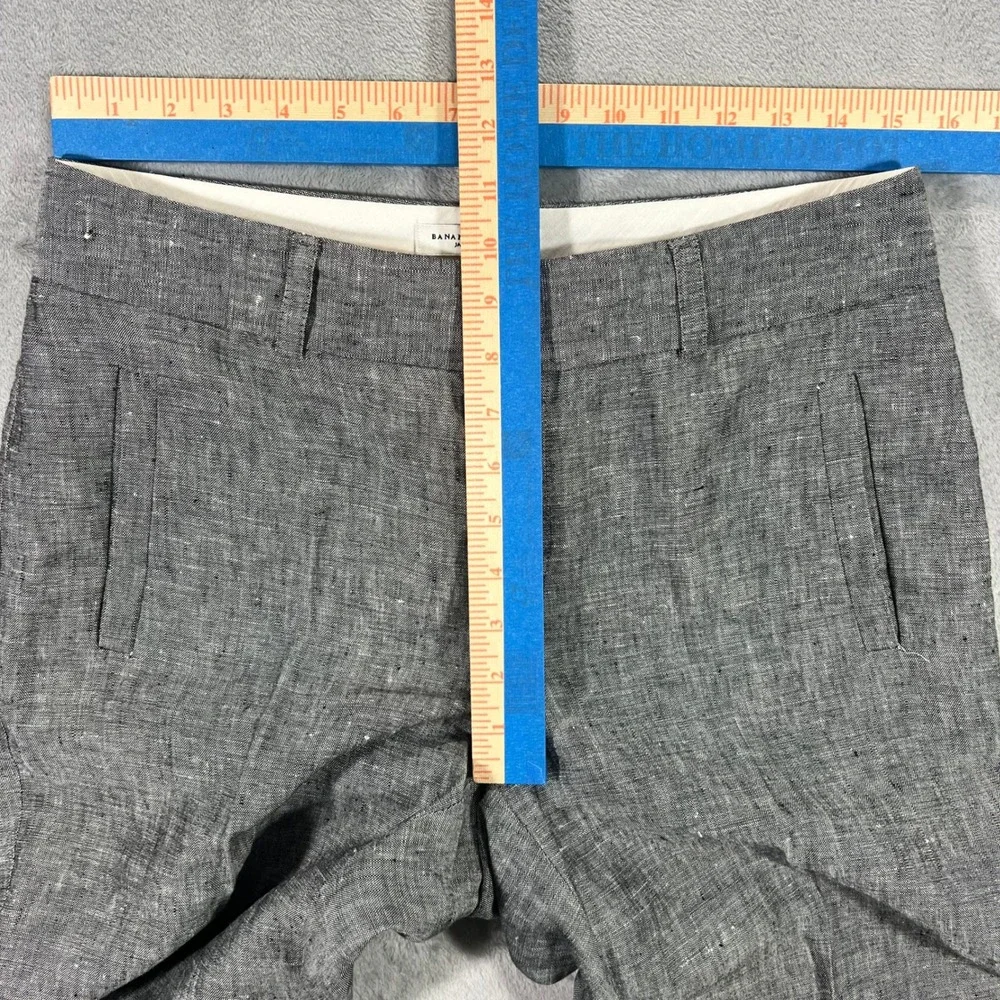 BANANA‎ REPUBLIC Jackson Fit Pants Womens 6 Grey Good 100 Linen Summer 2011